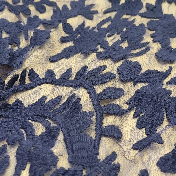 Royal blue lace overlay cocktail dress - Picture 7 of 13